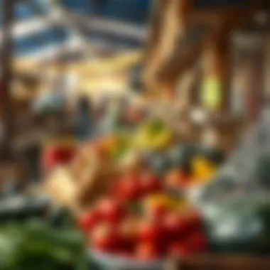 Local Produce at Community Market A vibrant community market showcasing local produce and goods