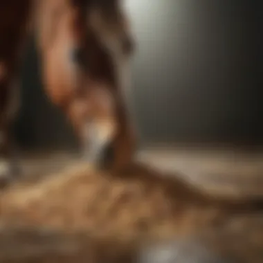 Horse Meal with Psyllium Powder A horse enjoying a meal with psyllium powder sprinkled on top.