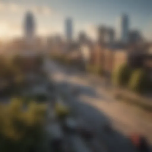 Fayetteville skyline with financial district