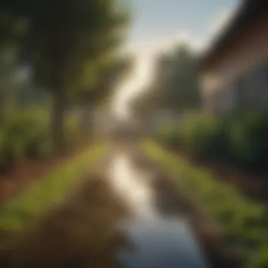 A sustainable farm utilizing rainwater harvesting systems