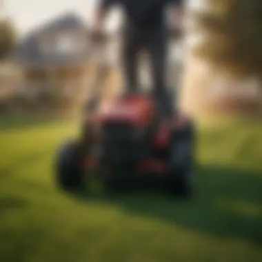Seasonal Aeration Techniques Seasonal lawn care showcasing aerator application