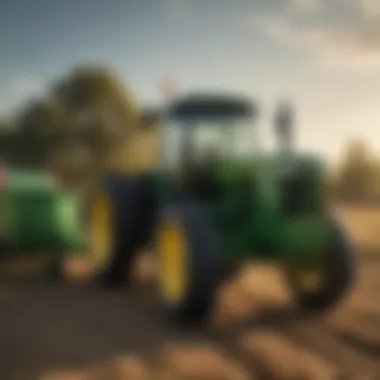 Community Insights A community gathering discussing agricultural practices around John Deere equipment