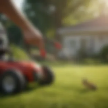 Safety Measures for Using Ant Sprays in Lawn Care Graphic showcasing safety precautions for applying ant sprays on lawns