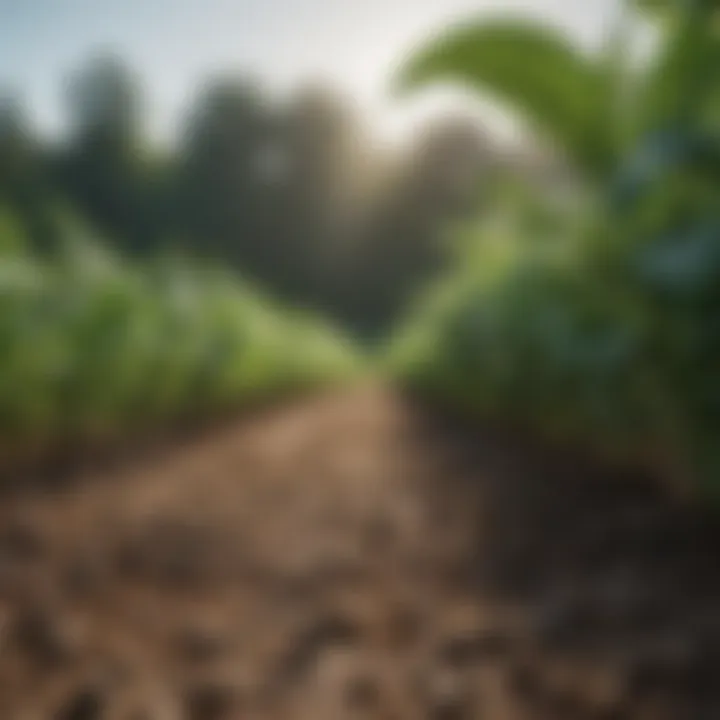 Healthy crops thriving in antibacterial-treated soil