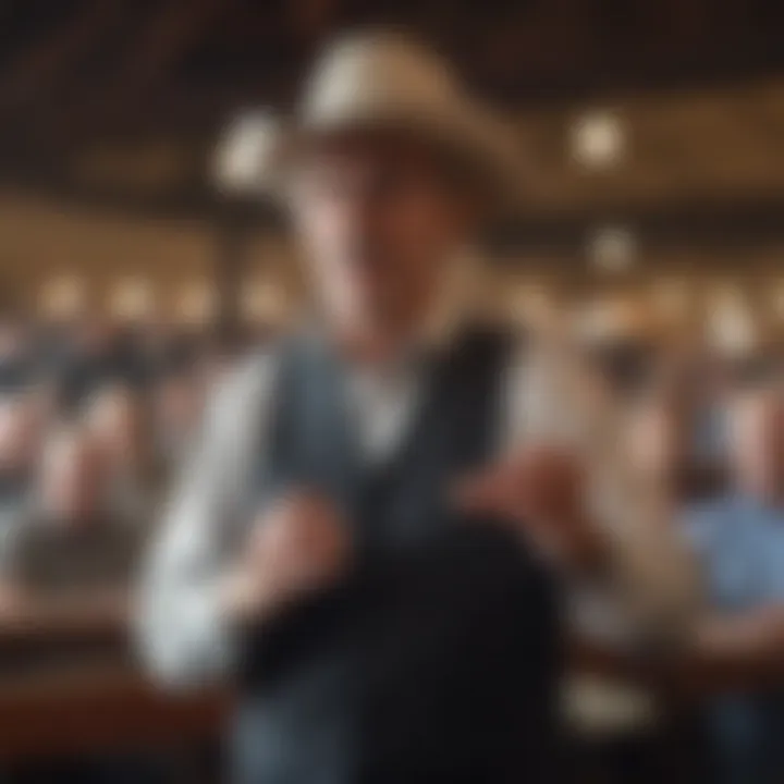 Auctioneer engaging with the audience