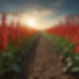 A vibrant field showcasing various hybrid crops developed by Becks Hybrids