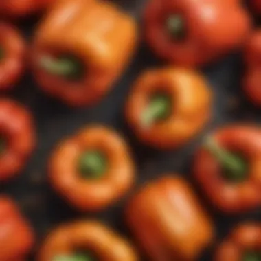 Close-up of bell pepper seeds ready for planting