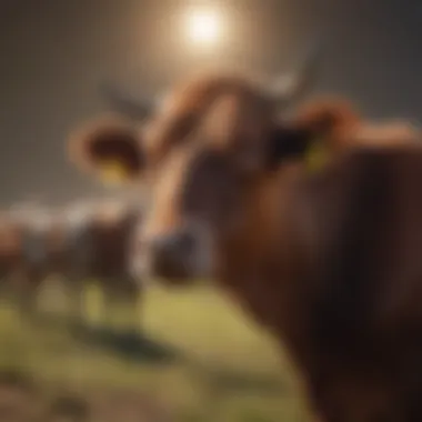 Thriving Cattle Ranch A thriving cattle ranch with modern management practices