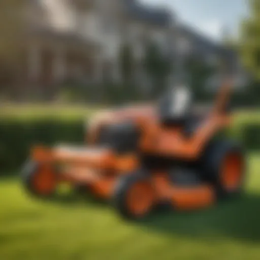 A high-end lawn mower showcasing advanced features and sleek design