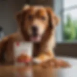 Bravecto chews packaging with dog beside it