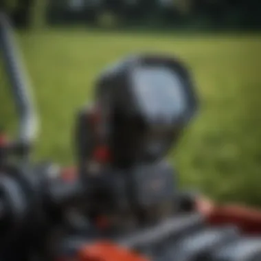 Innovative Controls and Features Close-up of Briggs & Stratton mower controls and features