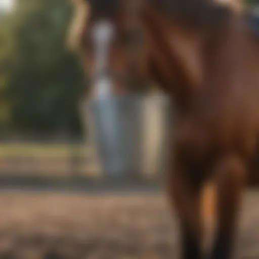 Innovative bucket holder design for horses