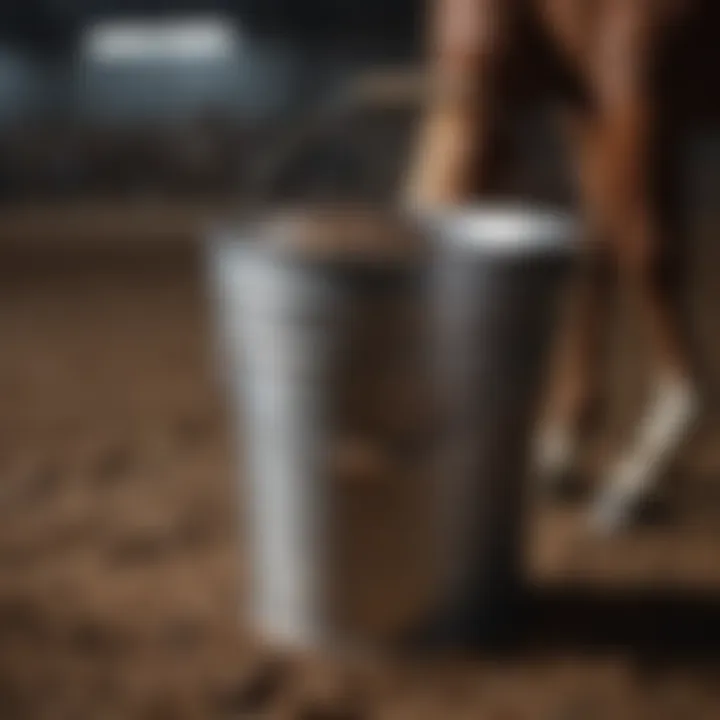 Materials used in bucket holders for equine management