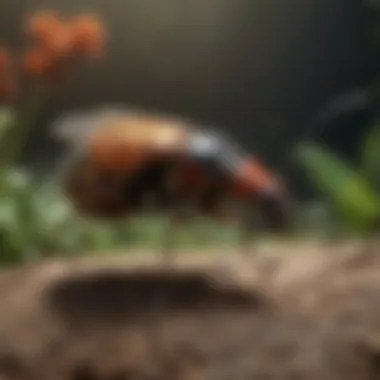 Biodiversity in the Garden: Insects' Roles Diverse insects in a garden ecosystem