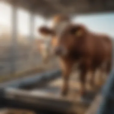 Streamlining Livestock Management with Weighing Solutions Livestock management with cattle on a weigh platform