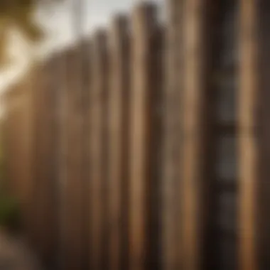 Close-up shot of a well-maintained wooden fence highlighting its durability and quality.