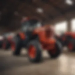 A variety of tractors on display in Chattanooga