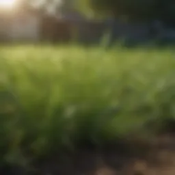 A rich, green lawn showcasing healthy new grass growth.