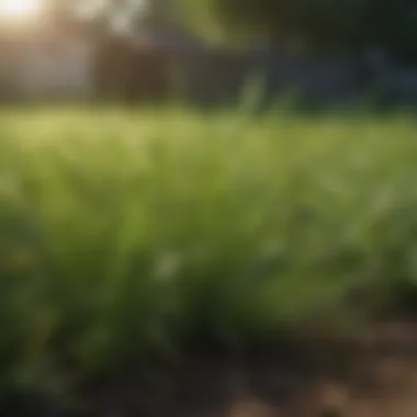 A rich, green lawn showcasing healthy new grass growth.