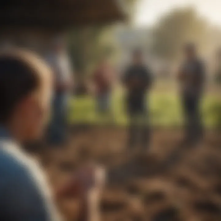 Farmers engaging in community discussions about climate resilience