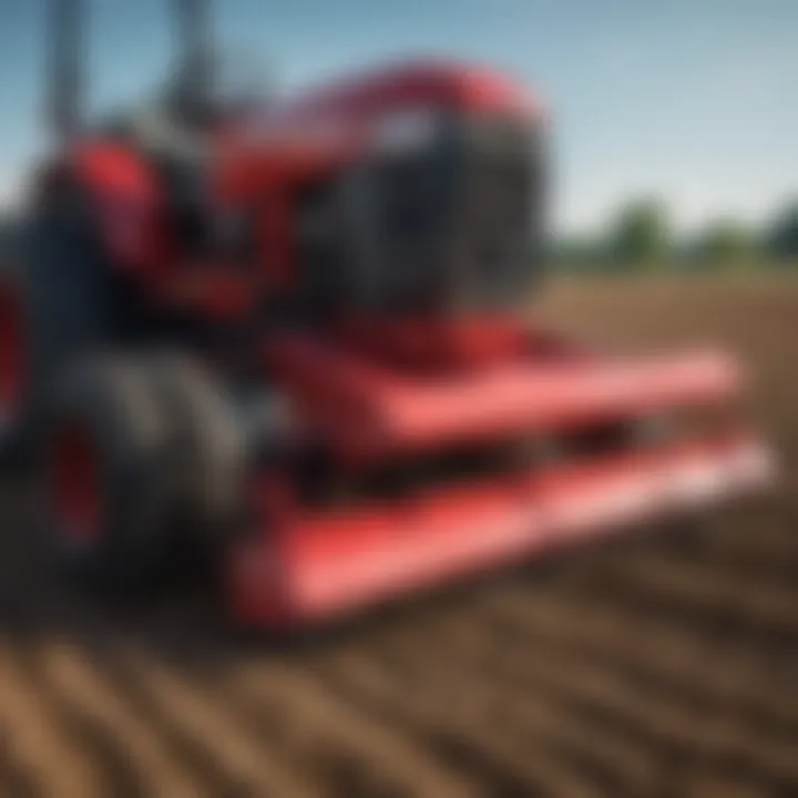 Close-up of a Troy-Bilt tiller showcasing advanced technology