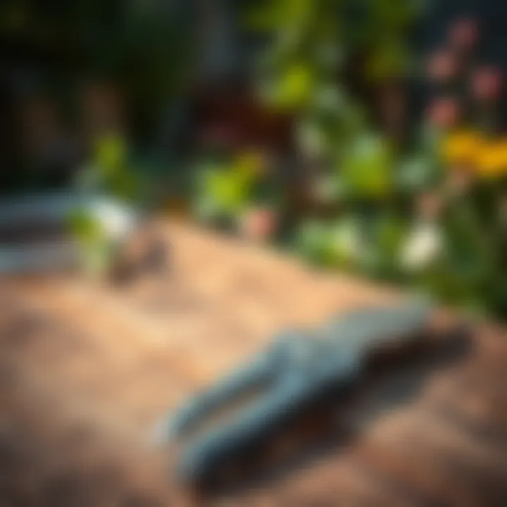 Advanced pruning shears on a wooden table