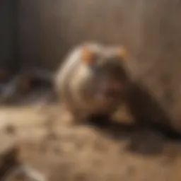 Close-up view of a rodent bait station key