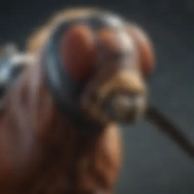 Close-up of horse fly spray being applied