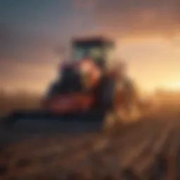 Cold planer in action on agricultural land