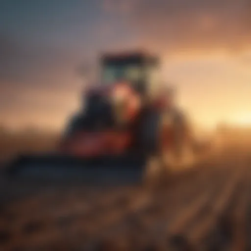 Cold planer in action on agricultural land