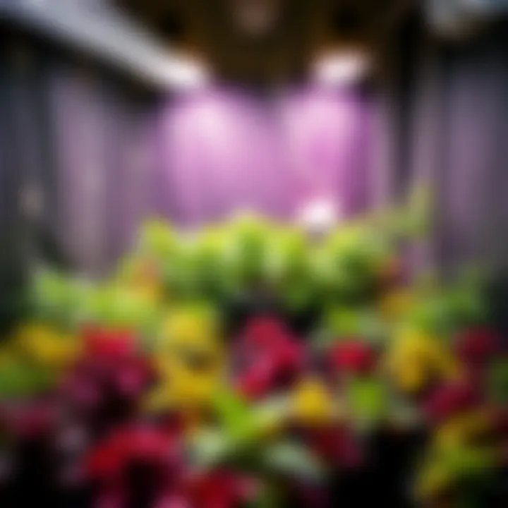 Thriving Indoor Garden from a Grow Box Kit A vibrant indoor garden flourishing in a grow box kit