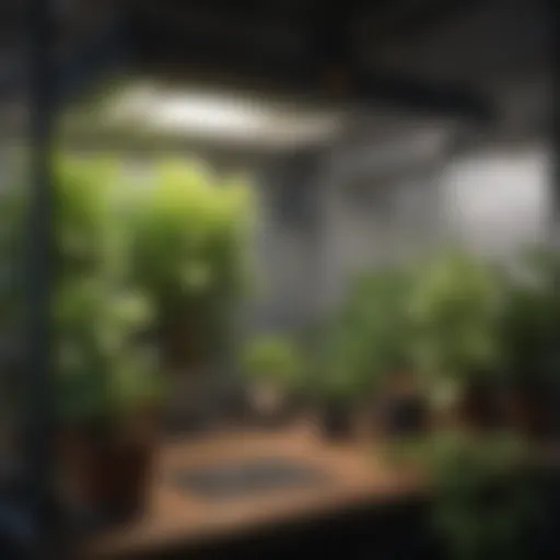 Illustration of a grow tent setup with controller