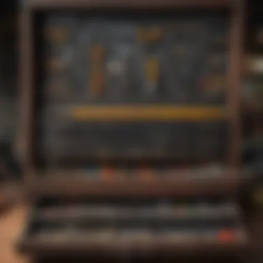 Organized Tool Chest Display An organized small tool chest showcasing various tool types.