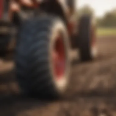 Diverse Soil Conditions Affecting Tire Performance Tractor tires on a Minnesota farm showcasing diverse soil conditions