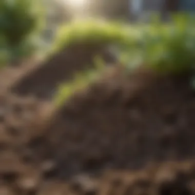 Soil Enrichment for Optimal Growth Close-up of healthy soil enriched with organic matter