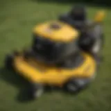 Close-up view of Cub Cadet RZT S mower's cutting deck