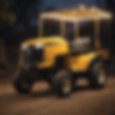 A well-lit Cub Cadet trailer demonstrating a lighting system.