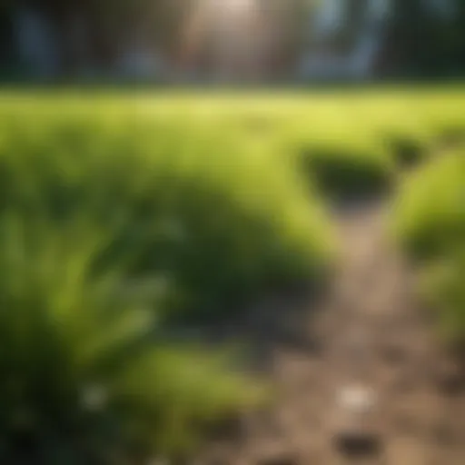 A lush green lawn thriving in spring sunlight