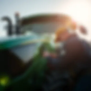 Maintenance Practices for Deere 8100 Series Maintenance check on a Deere 8100 Series tractor showing attention to detail