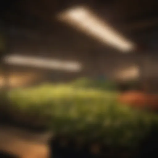 Different types of grow lights showcasing wattage options