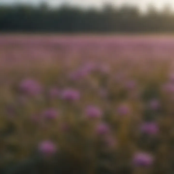 Infographic illustrating the ecological impact of purple weeds in various ecosystems