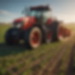 Modern agricultural technology showcased in a field