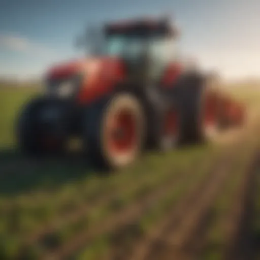 Modern agricultural technology showcased in a field