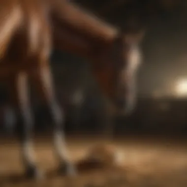 Horse performing well during a competition