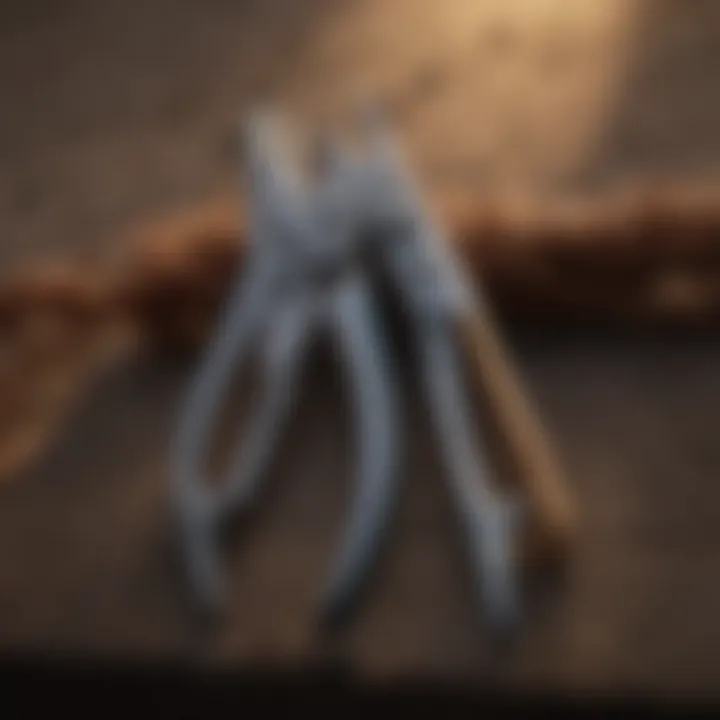 A collection of fencing pliers for barb wire repairs