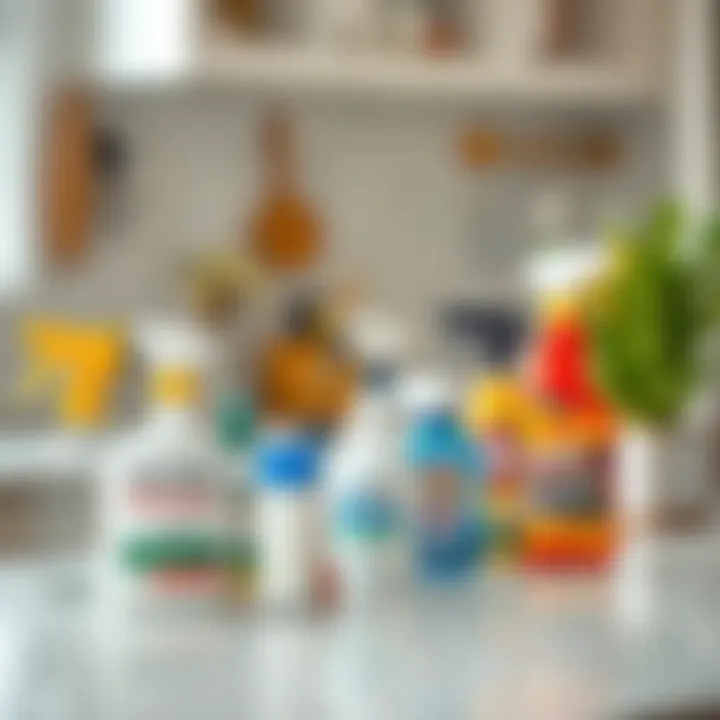 Diverse Range of Home Insect Sprays A diverse range of home insect sprays displayed on a countertop.