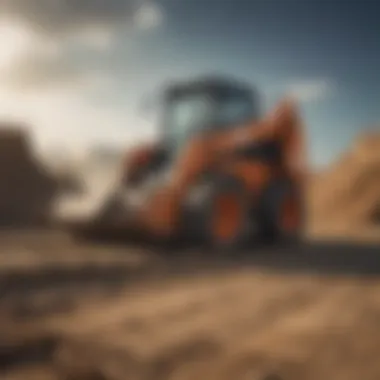 A new skid steer in a construction site showcasing its versatility