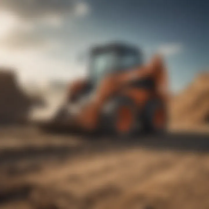 A new skid steer in a construction site showcasing its versatility