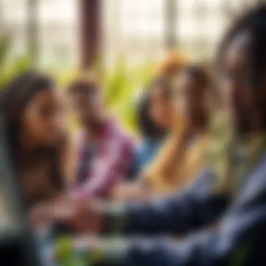 A diverse group of learners engaged in online agriculture studies