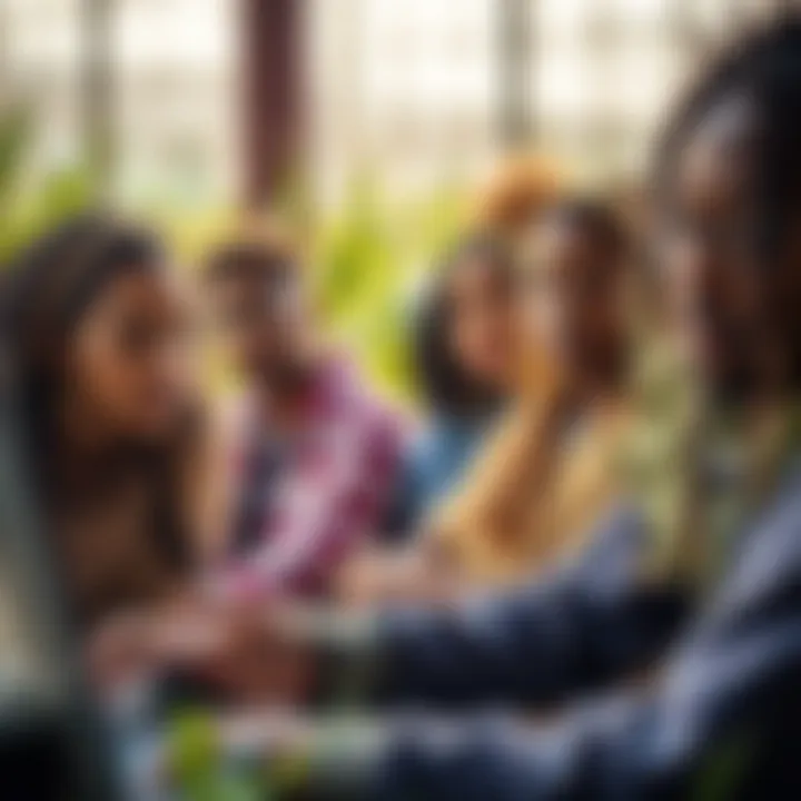 A diverse group of learners engaged in online agriculture studies